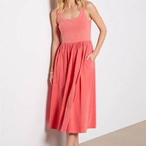 Sundry Coral Tank Midi Dress